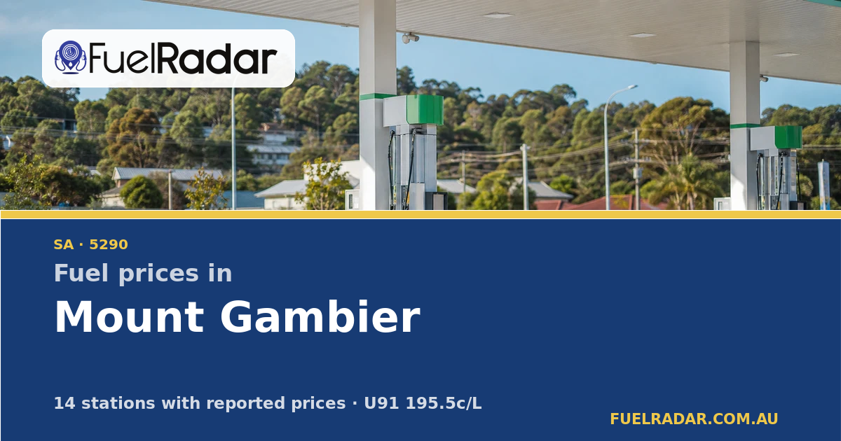 Cheap Unleaded 91 in Mount Gambier South Australia 5290
