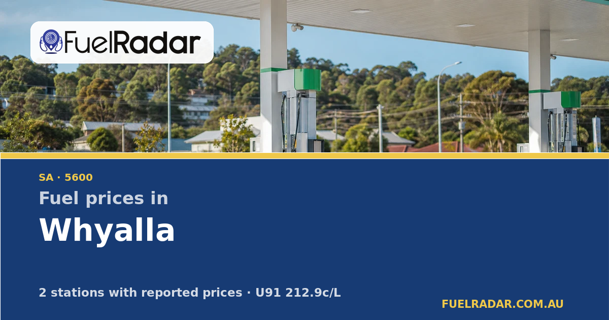 Cheap Unleaded 91 in Whyalla South Australia 5600